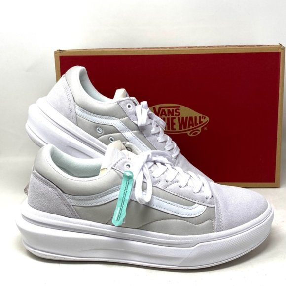VANS Old Skool Overt CC Platform Shoes White Suede Canvas Men's Low VN0A7Q5ELGX - Picture 4 of 11